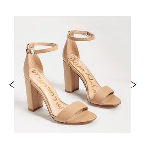 Sam Edelman Yaro Block Heel Sandal Soft Beige